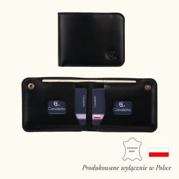 Mały potfel na karty slim ze skóry licowej Canaletto E2460s147