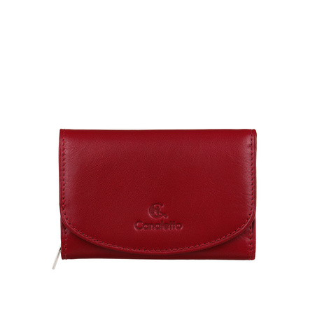 Czerwony skórzany Portfel damski Canaletto PD1202cs165 RFID
