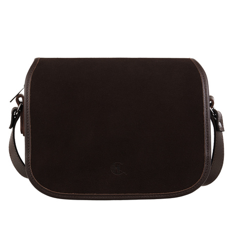 Brązowa torebka damska ze skóry licowej i zamszu Canaletto TD624s19-348