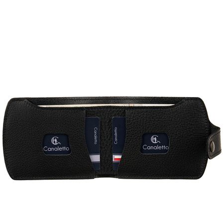 Czarny Portfel Męski Canaletto Slim – skóra naturalna, 10 kart PM2455As246