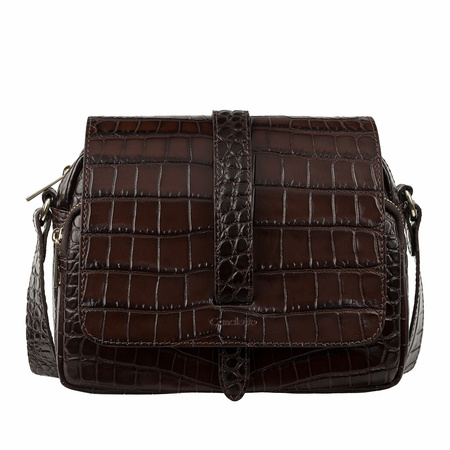 Torebka skórzana Canaletto z wzorem krokodyla TD690s1
