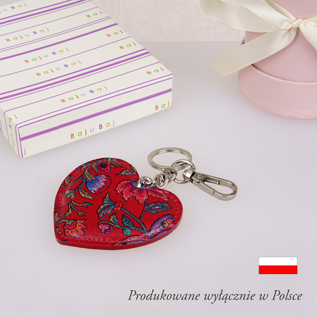 Skórzany Brelok Serce ze Skóry Naturalnej BajuBaj E23s115