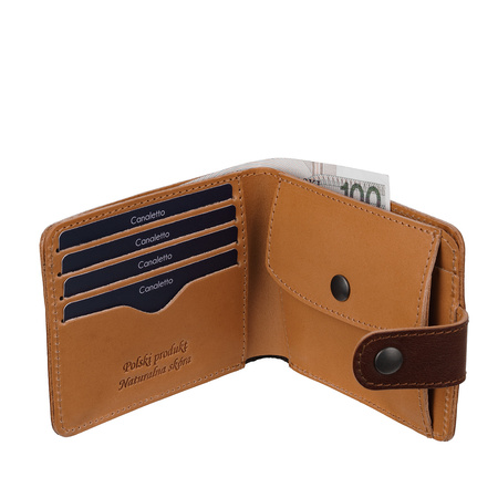 Mały Portfel skórzany Canaletto Vintage PM1050s345-332GR