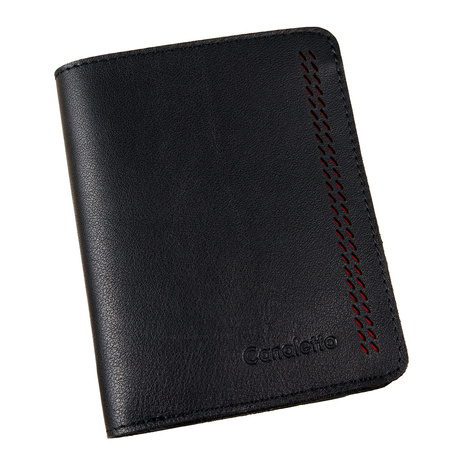 Skórzany Portfel Męski z perforacją Canaletto 11 kart PM1550s246-P60