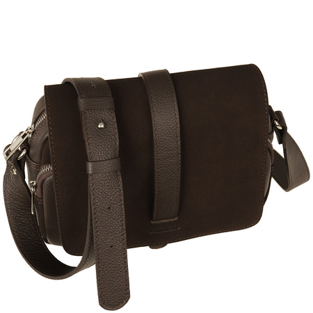 Torebka skórzana Canaletto z zamszową klapką TD690s19348