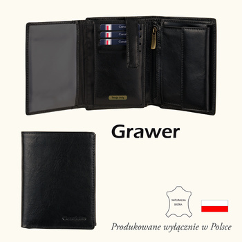 Portfel Męski Canaletto grawerowany Skóra Licowa 14 Kart PM1555cs164RFIDPS