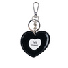 Skórzany brelok serce z grawerem na łańcuszku Idealny na Prezent E24s351