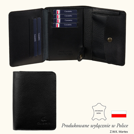 Skórzany Portfel Męski Canaletto 11 kart PM1550s246