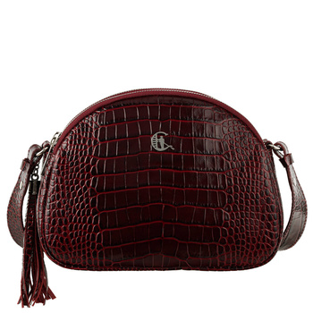 Bordowa torebka Canaletto ze skóry tłoczonej na wzór krokodyla – elegancja i funkcjonalność TD810s150