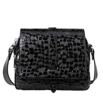 Torebka damska z efektem kropli Canaletto srebrne wykończenia TD690s258