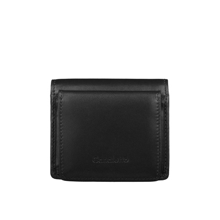 Czarny męski portfel Canaletto garbowany roślinnie PM1008s163 GR RFID