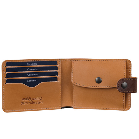 Mały Portfel skórzany Canaletto Vintage PM1050s345-332GR