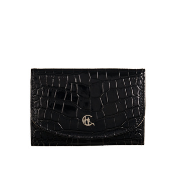 Portfel damski czarny skórzany Canaletto – wzór krokodyla, styl i ochrona RFID PD1201cs76