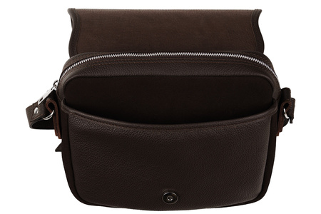 Brązowa torebka damska ze skóry licowej i welurowej Canaletto TD624s19-348