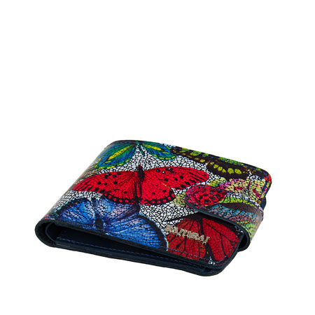 Mały kolorowy Portfel damski BajuBaj w motyle z RFID PD1050s13 RFID