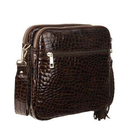 Torebka skórzana Canaletto ze skóry naturalnej lakierowanej TD840s341