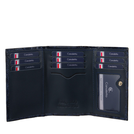 Skórzany portfel damski ze skóry lakierowanej Canaletto z RFID PD1225CS287 RFID