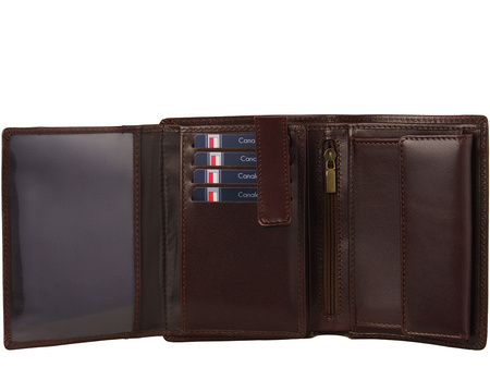 Męski portfel Canaletto ze skóry garbowanej roślinnie PM1555cs350GR RFID