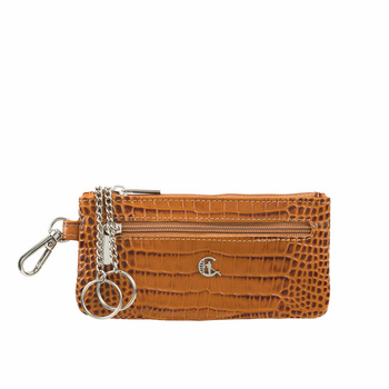 Etui na klucze Canaletto z naturalnej skóry tłoczonej na wzór krokodyla ED42s262