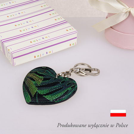 Skórzany Brelok Serce ze Skóry Naturalnej BajuBaj E23s161