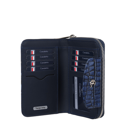Portfel damski z grawerem skórzany Canaletto croco z RFID PD1445s285 RFIDPS