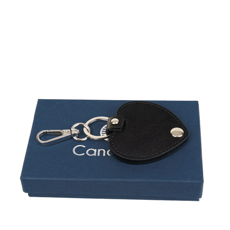 Skórzany brelok serce z Twoim napisem personalizowany prezent E25s164