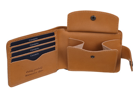 Mały Portfel skórzany Canaletto Vintage PM1050s345-332GR