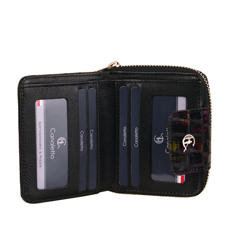 Skórzany portfel damski Canaletto kolorowy z naturalnej skóry licowej PD1023cs326 RFID