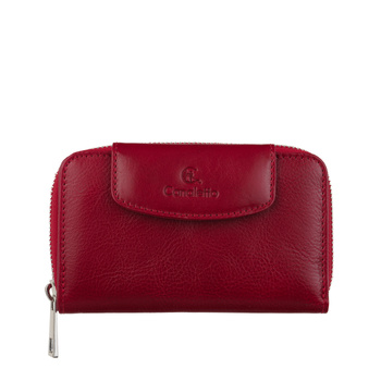 Czerwony damski skórzany portfel Canaletto – naturalna skóra garbowana roślinnie i rodzinna tradycja PD1445s165GR