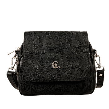 Stylowa listonoszka skórzana Canaletto z klapką z tłoczeniem – elegancja i funkcjonalność TD655s33t4