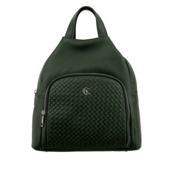 Damski plecak skórzany Canaletto z tłoczeniem plecionki – elegancja i funkcjonalność na co dzień P420s41t6