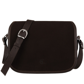 Brązowa torebka damska ze skóry licowej i welurowej Canaletto TD624s19-348