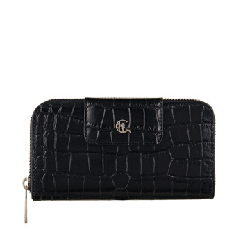 Damski portfel skórzany z suwakiem Canaletto croco PD2006s121 RFID