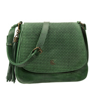 Torebka skórzana Canaletto z klapką z tłoczeniem plecionki – elegancja i funkcjonalność TD752s253t1