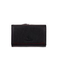 Czarny damski portfel Canaletto z perforacją laserową – elegancja i funkcjonalność PD1223P51