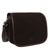 Brązowa torebka damska ze skóry licowej i zamszu Canaletto TD624s19-348