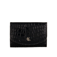 Portfel damski czarny skórzany Canaletto – wzór krokodyla, styl i ochrona RFID PD1201cs76