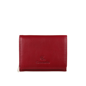 Czerwony portfel damski Canaletto ze skóry garbowanej roślinnie PD2003cs165 GR RFID